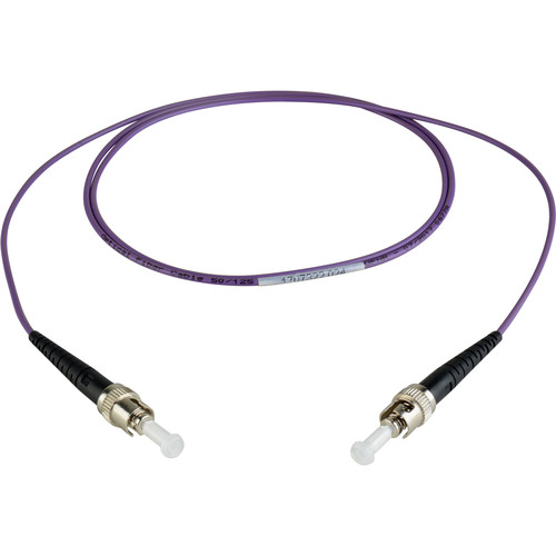 Camplex OM4 Premium Bend-Tolerant Multimode Simplex ST to ST Fiber Patch Cable (16.4', Purple)