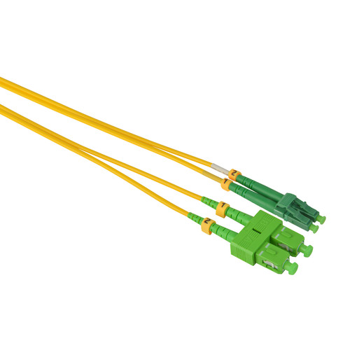Camplex Duplex APC SC to APC LC Singlemode 9u/125u Fiber Optic Patch Cable (3.3', Yellow)