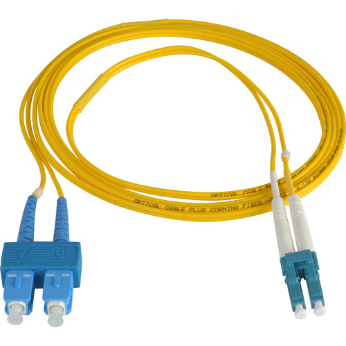 Camplex Duplex LC to Duplex SC Singlemode Fiber Optic Patch Cable (Yellow, 65.6')