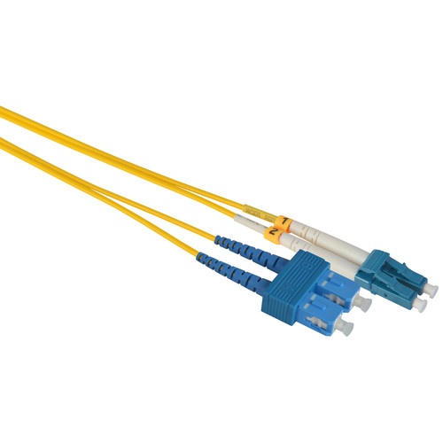 Camplex Duplex LC to Duplex SC Singlemode Fiber Optic Patch Cable (Yellow, 98.4')