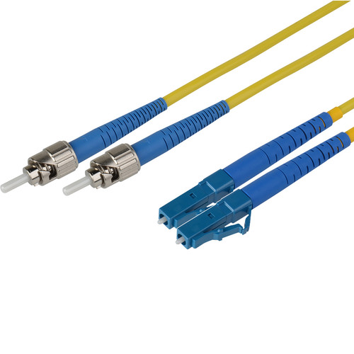 Camplex Duplex ST to Duplex LC Singlemode Fiber Optic Patch Cable (Yellow, 108.3')