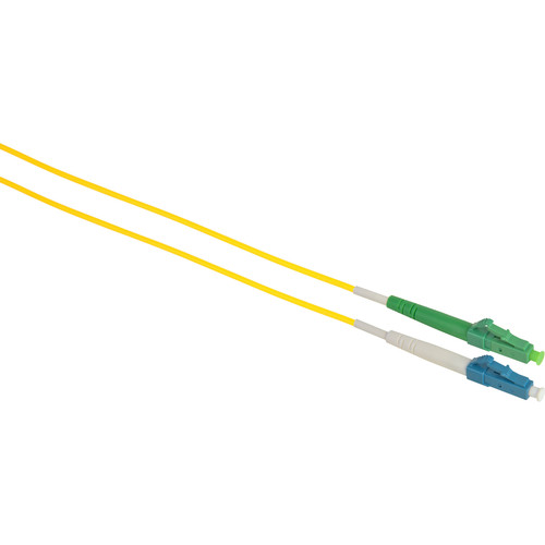 Camplex Simplex APC LC to UPC LC Singlemode 9u/125u Fiber Optic Patch Cable (9.8', Yellow)