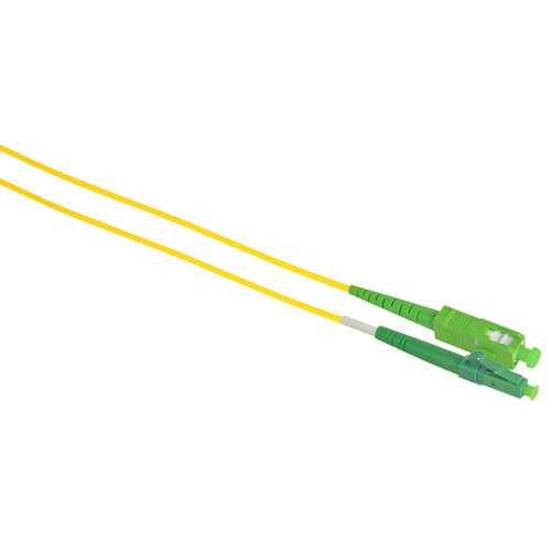 Camplex Simplex APC SC to APC LC Singlemode 9u/125u Fiber Optic Patch Cable (Yellow, 16.4)