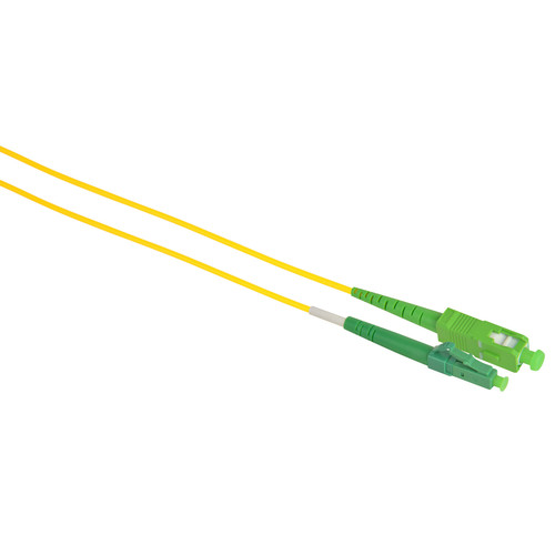 Camplex Simplex APC SC to UPC LC Singlemode 9u/125u Fiber Optic Patch Cable (9.8',Yellow)