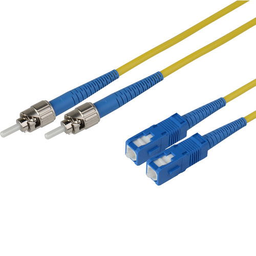 Camplex Simplex ST to SC Singlemode Fiber Optic Patch Cable (49.2', Yellow)