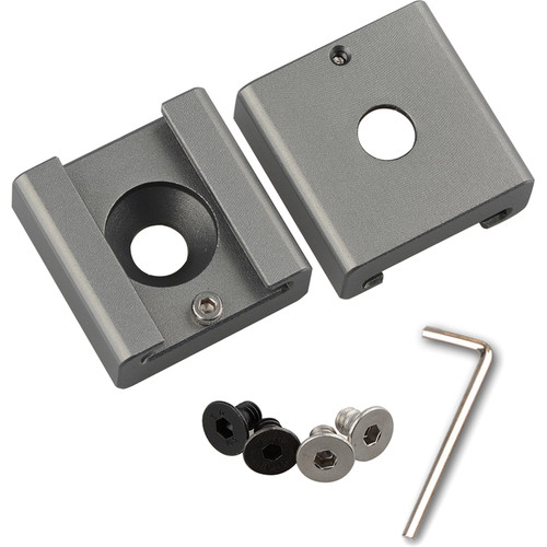 CAMVATE 1/4"-20 Mount to Shoe Adapter (Titanium Gray, 2-Pack)