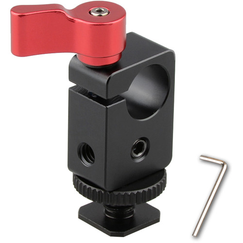 CAMVATE Cold Shoe Mount with 15mm Single-Rod Clamp