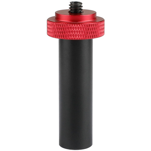 CAMVATE 15mm Micro Rod with Female 1/4"-20 Thread & Male Adapter (2", Red Nut)