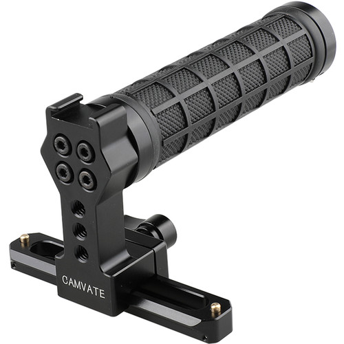 CAMVATE Rubberized Top Handle with 3.9" NATO Rail (Black)