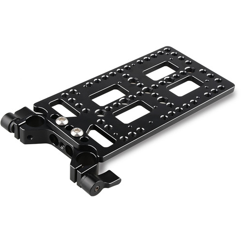 CAMVATE Multipurpose Cheese-Style Mounting Plate with 15mm Rod Block (Black Levers)