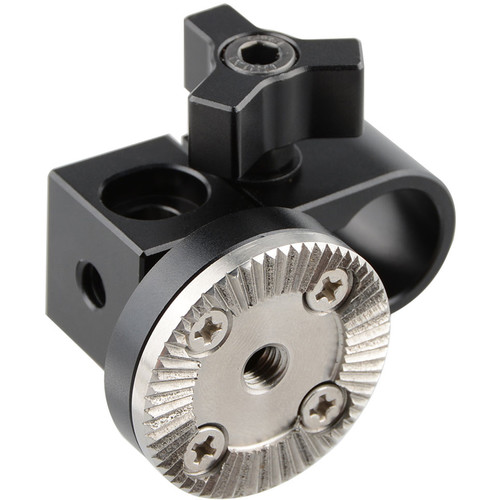 CAMVATE 15mm Single-Rod Clamp with ARRI Rosette Mount (Black Locking Knob)