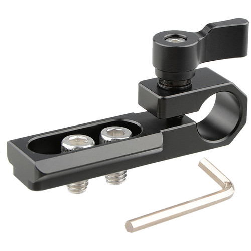CAMVATE Single 15mm Rod Clamp with NATO Rail (Black Lever)