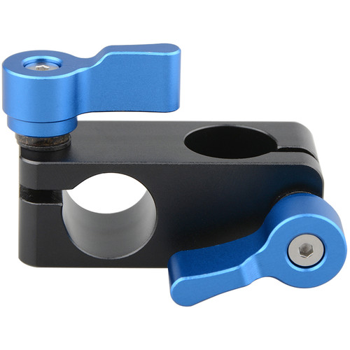 CAMVATE 90 Degree Rod Rig Adapter Clamp for DSLR 15mm Rods Rig System Shoulder Mount (Blue Wingnut)