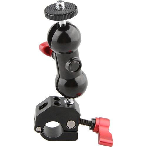 CAMVATE 15mm Quick Release Rod Clamp to Double Ball Head Mount