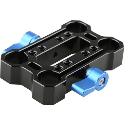 CAMVATE Height Riser Offset Railblock 15mm Rod Clamp (Blue Levers)