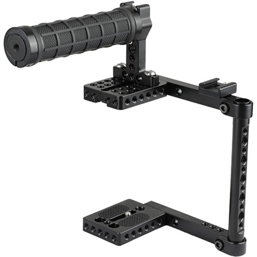 CAMVATE Camera Cage with Rubber Top Handle for Select Cameras