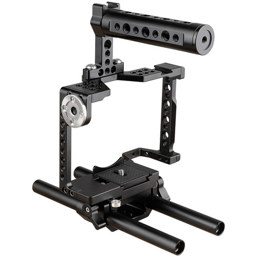 CAMVATE Full Cage with Top Handle & 15mm Dual-Rod System for Select Sony Cameras