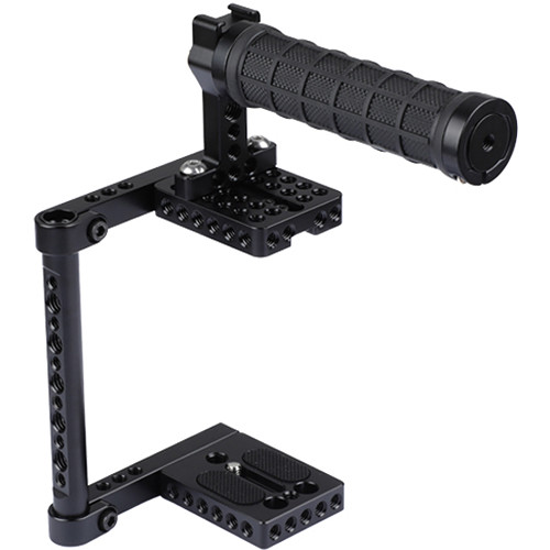 CAMVATE Half Cage with Rubber Top Handle for Select DSLRs