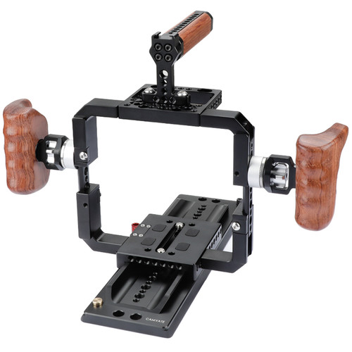 CAMVATE Full-Frame Cage with ARRI Sliding Dovetail Plate, Top Handle & Handgrips