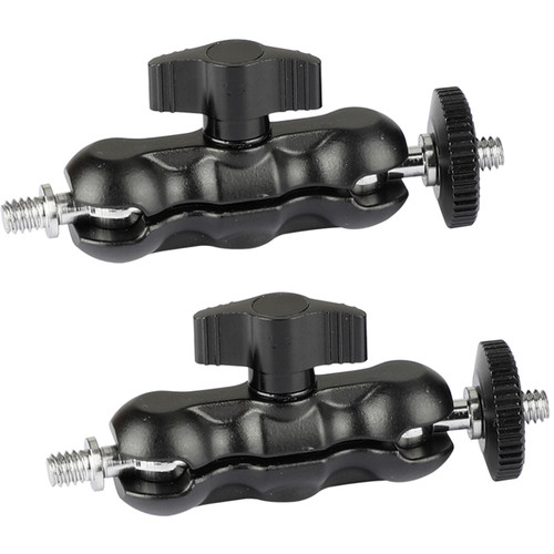 CAMVATE 1/4"-20 Mini Ball Head Extension Arm (2-Pack, Black Lever)