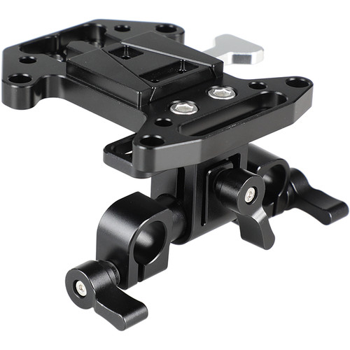 CAMVATE V-Lock Mounting Plate with Adjustable 15mm Dual-Rod Clamp