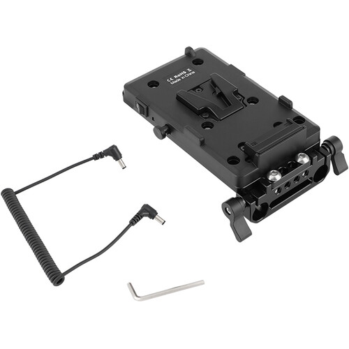 CAMVATE Quick Release V-Mount Battery Plate with Cheese Plate & 15mm Rod Clamp
