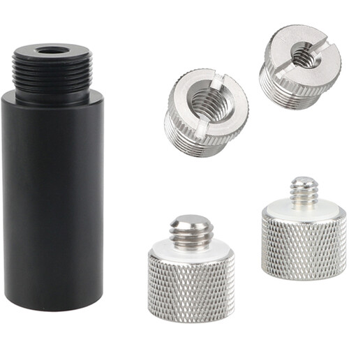 CAMVATE 2" Micro Rod Microphone Mount with Assorted Thread Adapters