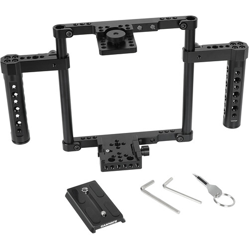 CAMVATE Full Cage with Manfrotto-Type Quick Release & Dual Cheese Plate Handgrips