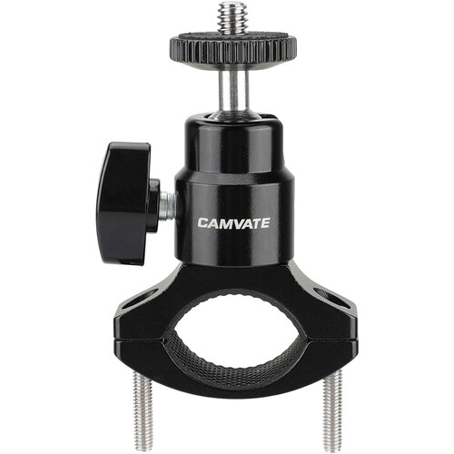 CAMVATE Rod Clamp Mount Holder with Adjustable Ball Head & 1/4" Mounting Screw