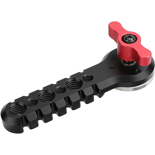 CAMVATE Extension Arm with Single ARRI Rosette and M6 Thumbscrew (Red Knob)