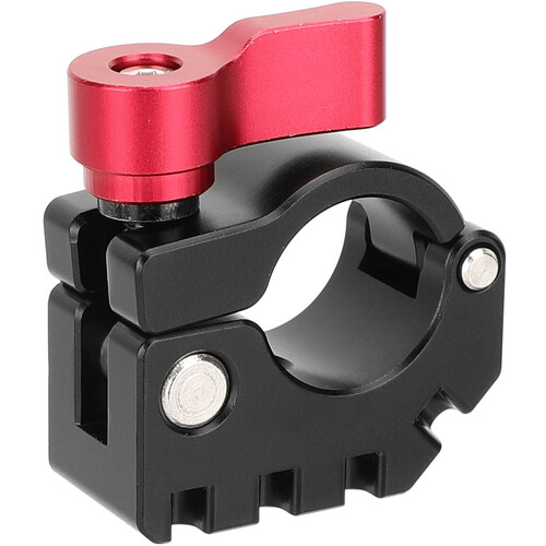 CAMVATE 19mm Rod Clamp with Anti-Twist Accessory Mounting (Red Locking Lever)