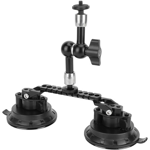 CAMVATE Dual Suction Cup Camera Mount with Articulating Arm