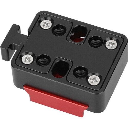 CAMVATE V-Lock Base Station and Wedge Kit (Black Release Lever, Red Wedge Plate)