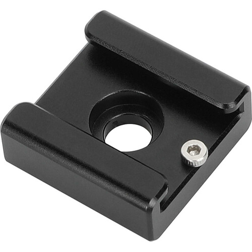 CAMVATE 1/4"-20 Mount to Shoe Adapter V2 (Black)