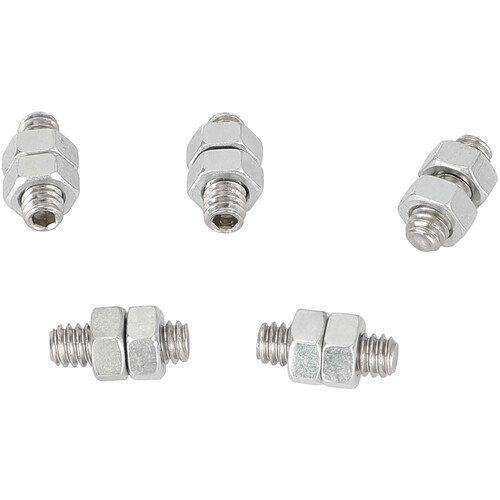 CAMVATE Hex 1/4"-20 Threaded Stud with Lock Nuts (5-Pack)