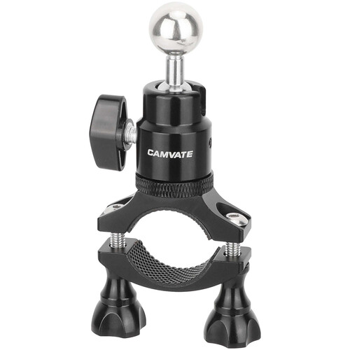 CAMVATE Handlebar Clamp Mount Holder with 17mm Ball & Adjustable Ball Head Mount