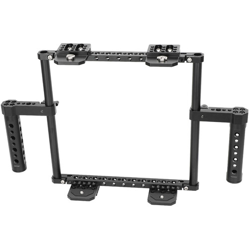 CAMVATE Dual Director's Monitor Cage with Cheese Plate-Style Handgrips