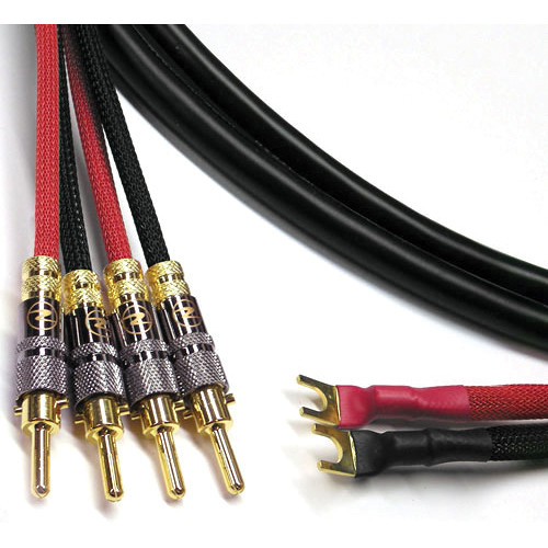 Canare 4S11 Speaker Cable 2 Spade to 4 Banana (35')
