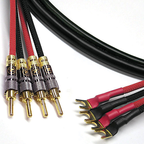 Cavi Jumper HiFi Canare 4S11 11AWG – 4 Unità Da 20 Cm Con Connettori In Oro 24K A Banana E Spade
