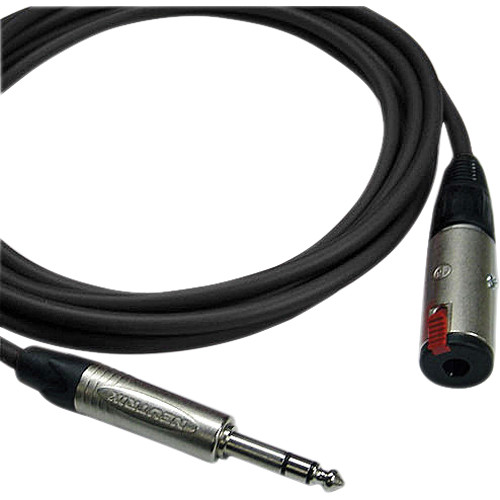 Canare Starquad TRSM-TRSF Extension Cable (Black, 1')
