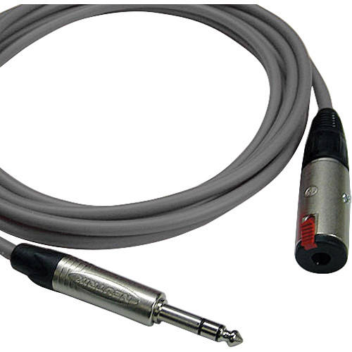 Canare Starquad TRSM-TRSF Extension Cable (Grey, 1')