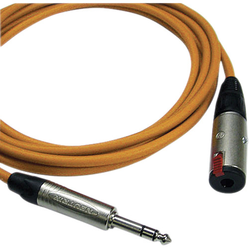 Canare Starquad TRSM-TRSF Extension Cable (Orange, 2')