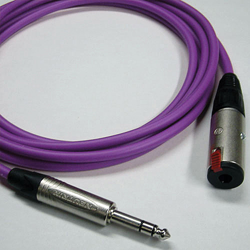 Canare Starquad TRSM-TRSF Extension Cable (Purple, 2')
