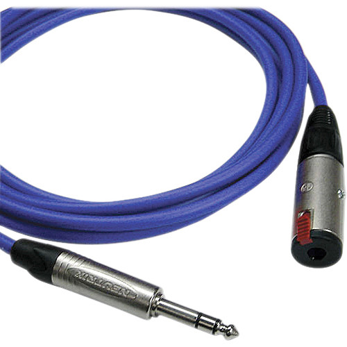 Canare Starquad TRSM-TRSF Extension Cable (Blue, 10')