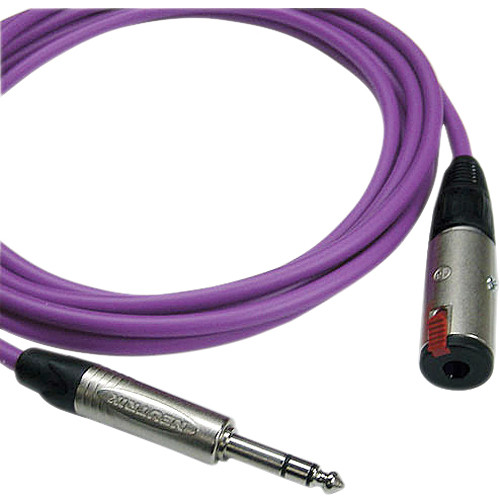 Canare Starquad TRSM-TRSF Extension Cable (Purple, 20')
