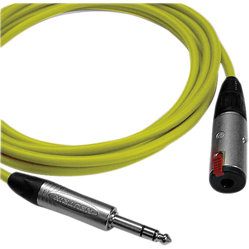 Canare Starquad TRSM-TRSF Extension Cable (Yellow, 35')