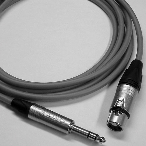 Canare Star Quad 3-Pin XLR Female to 1/4" TRS Male Cable (Gray, 35')