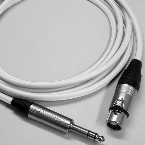 Canare Star Quad 3-Pin XLR Female to 1/4" TRS Male Cable (White, 35')