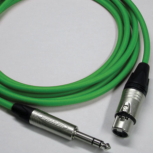 Canare Star Quad 3-Pin XLR Female to 1/4" TRS Male Cable (Green, 50')