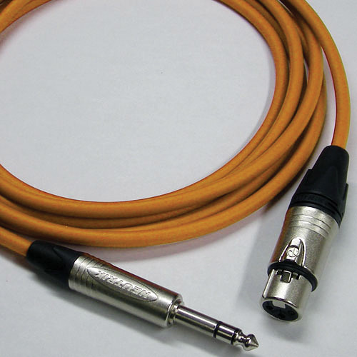 Canare Star Quad 3-Pin XLR Female to 1/4" TRS Male Cable (Orange, 50')